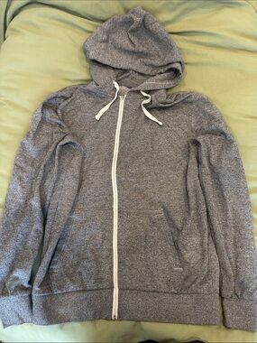 H&M Men's Heather Gray Zip-Up Hoodie